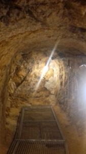 Al final, trobem el mur de roca que va quedar pendent d’excavar